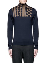 Main View -Click To Enlarge Arrow dot intarsia wool turtleneck sweater