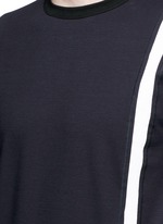 Detail View -Click To Enlarge Contrast stripe tech jersey T-shirt