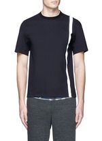 Main View -Click To Enlarge Contrast stripe tech jersey T-shirt