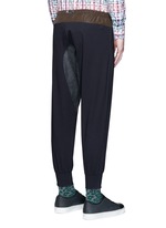 Back View -Click To Enlarge Contrast gusset jogging pants