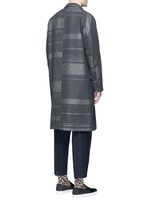 Back View -Click To Enlarge Metallic stripe double breasted coat