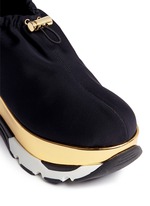 Detail View -Click To Enlarge Tech fabric patent platform sneakers