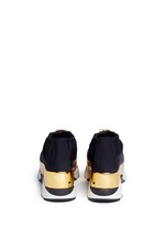 Back View -Click To Enlarge Tech fabric patent platform sneakers