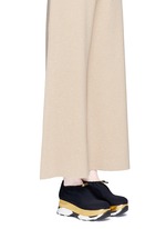 Figure View -Click To Enlarge Tech fabric patent platform sneakers