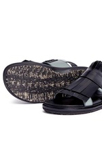 Detail View -Click To Enlarge 'Fussbett' colourblock kiltie fringe leather sandals