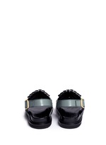 Back View -Click To Enlarge 'Fussbett' colourblock kiltie fringe leather sandals