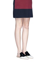Figure View -Click To Enlarge 'Sabot' colourblock leather slide loafers