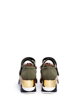 Back View -Click To Enlarge Jewelled patent platform Mary Jane sneakers