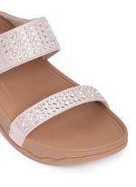 Detail View -Click To Enlarge 'Novy' strass glitter suede slide sandals