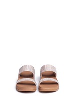 Front View -Click To Enlarge 'Novy' strass glitter suede slide sandals