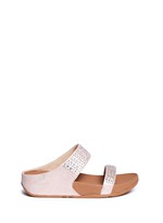 Main View -Click To Enlarge 'Novy' strass glitter suede slide sandals