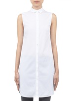 T by Alexander Wang&nbsp;Cotton-poplin sleeveless shirt dress