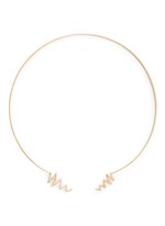Main View -Click To Enlarge 'Ines' scribble diamond pavé 18k gold open collar
