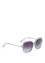 Figure View -Click To Enlarge 'Adrianna II' tortoiseshell acetate square sunglasses