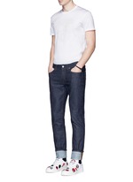 Figure View -Click To Enlarge Skull stitch embroidery T-shirt