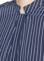 Detail View -Click To Enlarge 'Blaine' stripe long silk shirt dress