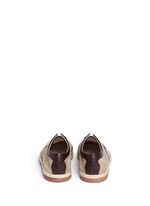Back View -Click To Enlarge Perforated suede espadrille Derbies