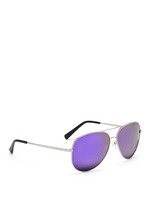 Figure View -Click To Enlarge 'Kendall I' metal aviator mirror sunglasses