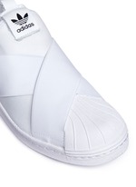 Detail View -Click To Enlarge 'Superstar' crisscross band neoprene slip-ons