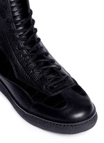 Detail View -Click To Enlarge 'Eden' leather and suede high top sneakers