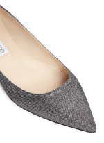 Detail View -Click To Enlarge 'Alina' lamé glitter flats