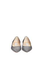 Front View -Click To Enlarge 'Alina' lamé glitter flats