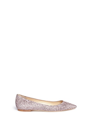 Main View - Click To Enlarge Main View - Click To Enlarge - Jimmy Choo - 'Romy' coarse glitter skimmer flats