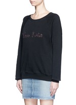 Front View -Click To Enlarge 'Too Late' slogan sweatshirt
