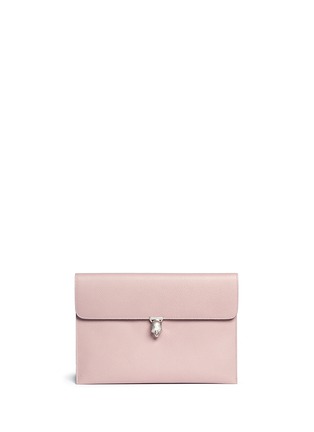 Main View - Click To Enlarge Main View - Click To Enlarge - Alexander McQueen - Skull clasp leather envelope clutch