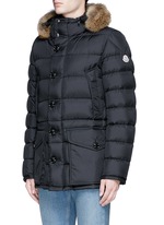 Front View -Click To Enlarge 'Cluny' detachable coyote fur hood down jacket