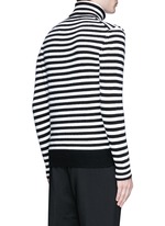 Back View -Click To Enlarge Stripe virgin wool turtleneck sweater