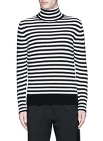 Main View -Click To Enlarge Stripe virgin wool turtleneck sweater