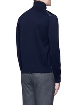 Back View -Click To Enlarge 'Maglione Tricot' down front zip cardigan
