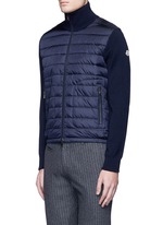 Front View -Click To Enlarge 'Maglione Tricot' down front zip cardigan