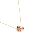 Figure View -Click To Enlarge 'And the little ones...' Fruit garnet sapphire 18k yellow gold pendant necklace