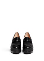 Figure View -Click To Enlarge 'Yokolej' leather wedge platform loafers
