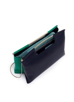 Detail View -Click To Enlarge 'Gret' colourblock leather satchel clutch