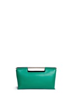 Back View -Click To Enlarge 'Gret' colourblock leather satchel clutch