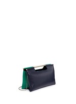 Front View -Click To Enlarge 'Gret' colourblock leather satchel clutch