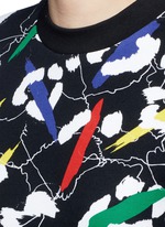 Detail View -Click To Enlarge 'Leopard' brushstroke print cotton sweatshirt
