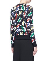 Back View -Click To Enlarge 'Leopard' brushstroke print cotton sweatshirt