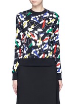 Main View -Click To Enlarge 'Leopard' brushstroke print cotton sweatshirt