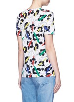 Back View -Click To Enlarge 'Leopard' brushstroke print jersey T-shirt