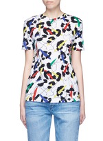 Main View -Click To Enlarge 'Leopard' brushstroke print jersey T-shirt