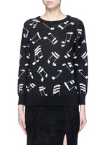 Main View -Click To Enlarge Musical note intarsia mohair blend sweater