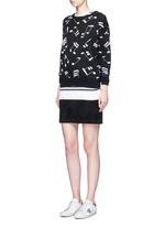 Figure View -Click To Enlarge Musical note intarsia mohair blend sweater