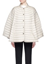Detail View -Click To Enlarge 'Chinchard' hooded down cape jacket
