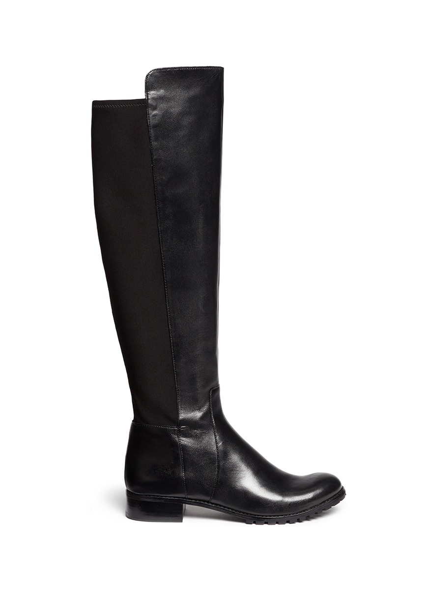 MICHAEL KORS - \u0026#39;Joanie\u0026#39; stretch back leather knee high boots