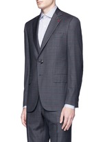 Front View -Click To Enlarge 'Gregory' overcheck Aquaspider wool suit