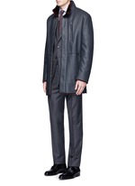 Figure View -Click To Enlarge 'Gregory' overcheck Aquaspider wool suit